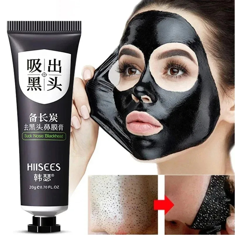 Masque dissolvant de points noirs, rétrécit les Pores du visage, crème d'élimination de l'acné, nettoyage du nez, masques décollables noirs, Gel de soins de la peau