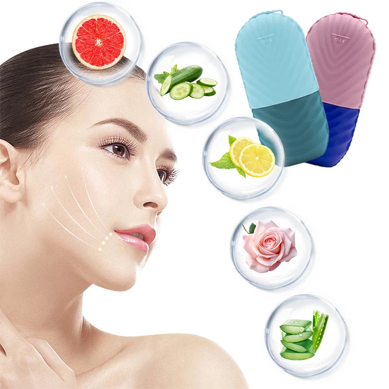 1 applicateur de beauté du visage, outils de soins de la peau, moule à glace en silicone pour la beauté du visage