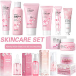 Sakura ensemble de soins de la peau crème pour le visage,sérum Toner nettoyant pour le visage,crème solaire,crème pour les yeux hydratant, blanchissant visage soins de la peau Comestics